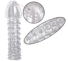 Load image into Gallery viewer, Reusable condom lube Textured Extender Sleeve screw thread Penis cover Cock Ring dildo sheath Condoms coque Sex Toys for Men