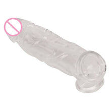 Load image into Gallery viewer, Silicone Penis Enlargement Condoms Penis Extension Sleeves For Adults Intimate Goods Reusable Condom Cock Rings
