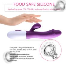 Load image into Gallery viewer, G Spot Dildo Rabbit Vibrator for Women Dual Vibration Silicone Waterproof Female Vagina Clitoris Massager Sex Toys For Women