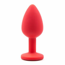 Load image into Gallery viewer, Silicone Anal Plug with Crystal Jewelry Butt Plug No Vibration Anal Sex Toys for Men Woman Gay Masturbation 4 Colors