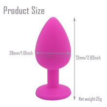 Load image into Gallery viewer, Silicone Anal Plug Butt Plug Unisex Plated Jewelry Sex Stopper Prostate Adult Toys For Men Women Anal Trainer For Couples
