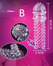 Load image into Gallery viewer, 5 Models Delay Crystal Penis Sleeve Textured Extension Reusable penis for Couple ring Sex Products Adult Sex Toys for Men