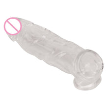 Load image into Gallery viewer, Silicone Penis Enlargement Condoms Penis Extension Sleeves For Adults Intimate Goods Reusable Condom Cock Rings
