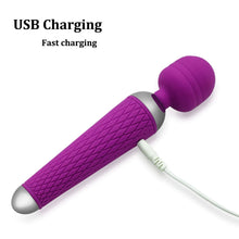 Load image into Gallery viewer, Khalesex Powerful oral clit Vibrators for Women USB Charge AV Magic Wand Vibrator Massager Adult Sex Toys for Woman Masturbator
