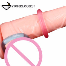 Load image into Gallery viewer, Penis Ring Reusable Bound Delay Cock Ring Sleeve Extension Condom Adult Sex Product Erotic Toys Dick Condoms For Men Dildo 1 pc