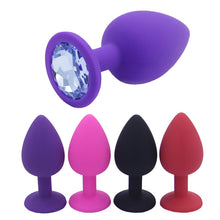 Load image into Gallery viewer, Silicone Anal Plug Butt Plug Unisex Plated Jewelry Sex Stopper Prostate Adult Toys For Men Women Anal Trainer For Couples