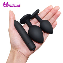 Load image into Gallery viewer, Soft Silicone Anal Butt Plug Prostate Massager Adult Gay Products Anal Plug Mini Erotic Bullet Vibrator Sex Toys for Men Women