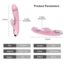 Load image into Gallery viewer, Double penetration Vibrator sex toys for woman with nipple clit sucker magic wand dildo vibrator sex toys for adults masturbator