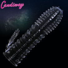 Load image into Gallery viewer, Extensions condom Penis Sleeve Male Enlargement Men Delay Spray clit massager Cock Ring vibrating cover Adult Sex Toys 11.11