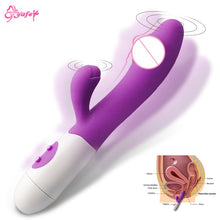 Load image into Gallery viewer, G Spot Dildo Rabbit Vibrator for Women Dual Vibration Silicone Waterproof Female Vagina Clitoris Massager Sex Toys For Women