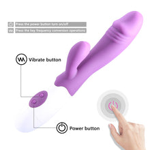 Load image into Gallery viewer, G Spot Dildo Rabbit Vibrator for Women Dual Vibration Silicone Waterproof Female Vagina Clitoris Massager Sex Toys For Women