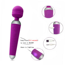 Load image into Gallery viewer, Khalesex Powerful oral clit Vibrators for Women USB Charge AV Magic Wand Vibrator Massager Adult Sex Toys for Woman Masturbator