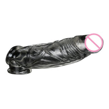 Load image into Gallery viewer, Silicone Penis Enlargement Condoms Penis Extension Sleeves For Adults Intimate Goods Reusable Condom Cock Rings