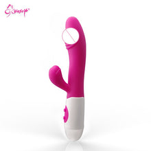 Load image into Gallery viewer, G spot Dildo Rabbit Vibrator, Dildo vibrator Dual Vibration Waterproof Female Vagina Clitoris Sex toy for Women Adult Sex Toys