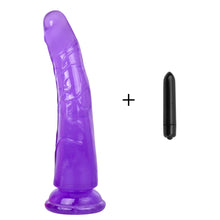 Load image into Gallery viewer, Erotic Soft Jelly Dildo Realistic Bullet Vibrator Anal Dildo Strapon Big Penis Suction Cup Dick Toy for Adult Sex Toys for Woman