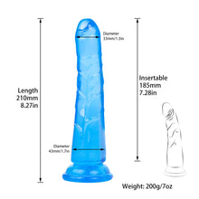 Load image into Gallery viewer, Erotic Soft Jelly Dildo Realistic Bullet Vibrator Anal Dildo Strapon Big Penis Suction Cup Dick Toy for Adult Sex Toys for Woman