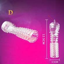 Load image into Gallery viewer, Penis Sleeve Condom For Men G Point Stimulation Delay Ejaculation Particle Reusable Condoms For Sex Penis Extender Dildo Toys