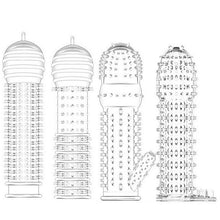 Load image into Gallery viewer, Penis Sleeve Condom For Men G Point Stimulation Delay Ejaculation Particle Reusable Condoms For Sex Penis Extender Dildo Toys